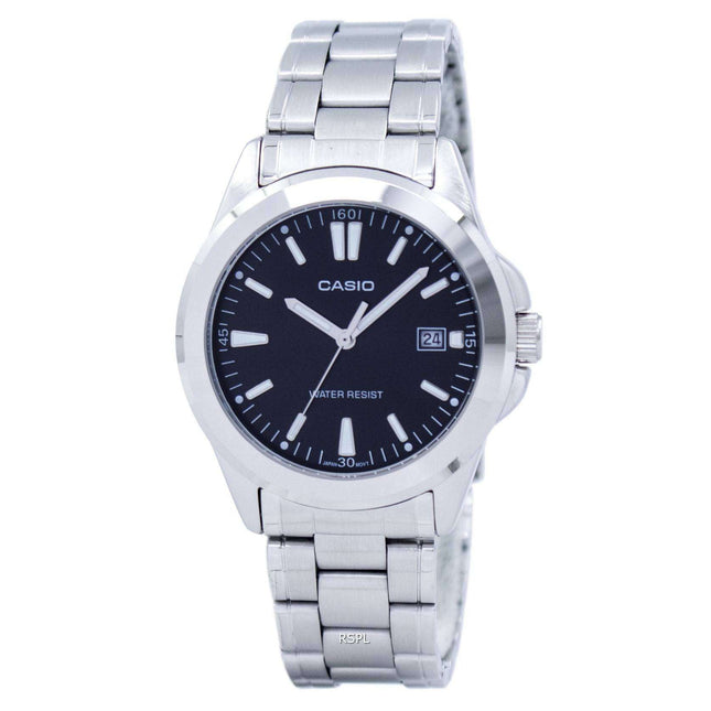 Casio Quartz Analog Black Dial Stainless Steel MTP-1215A-1A2DF MTP-1215A-1A2 Mens Watch
