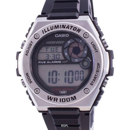 Casio Illuminator Digital MWD-100H-1A MWD100H-1 100M Mens Watch