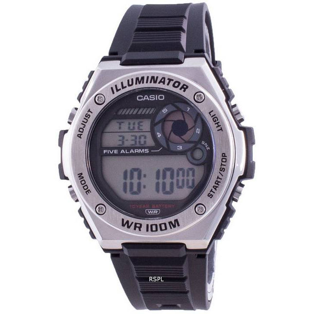 Casio Illuminator Digital MWD-100H-1A MWD100H-1 100M Mens Watch