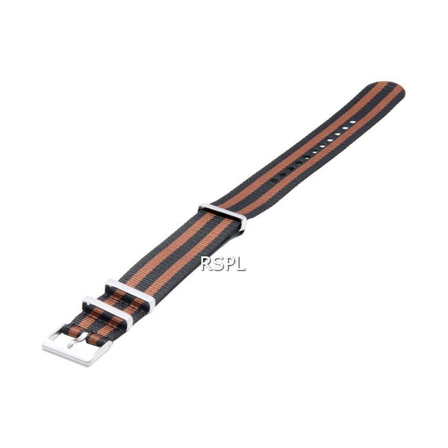 Ratio NATO22 Brown and Black Nylon 22mm Watch Strap