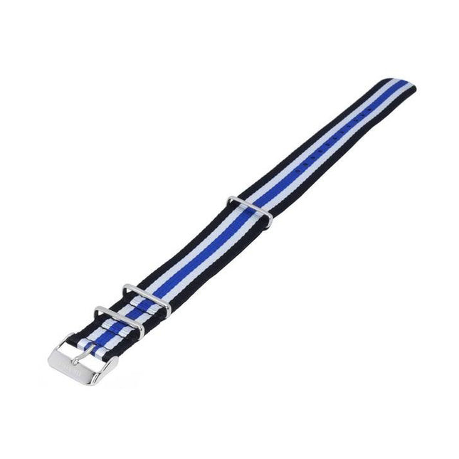 Ratio NATOR06 Multicolor Black White And Blue 20mm Polyester Watch Strap