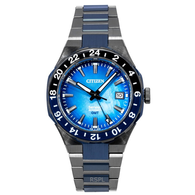 Citizen Series 8 880 Limited Edition GMT Stainless Steel Blue Mother Of Pearl Automatic NB6036-52N 100M Men's Watch