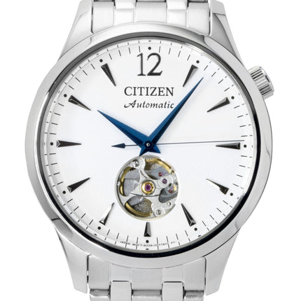 Citizen Stainless Steel Open Heart White Dial Automatic NH9131-73A Men's Watch