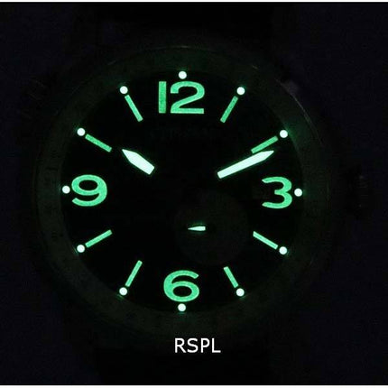 Citizen Leather Strap Black Dial Automatic NJ0140-17E 100M Mens Watch