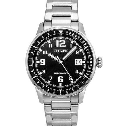 Citizen Urban Military Stainless Steel Black Dial Automatic NJ0190-51E 100M Men's Watch