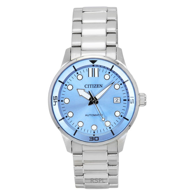 Citizen Stainless Steel Light Blue Dial Automatic NJ0191-83A 100M Men's Watch