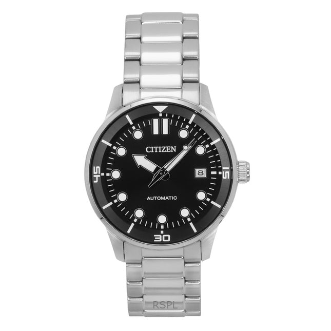 Citizen Stainless Steel Black Dial Automatic NJ0191-83E 100M Men's Watch