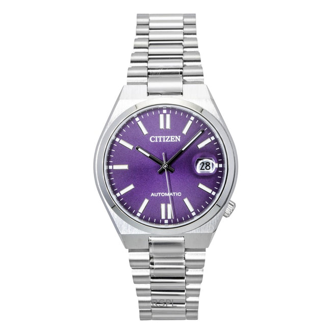 Citizen Tsuyosa Stainless Steel Sunray Purple Dial Automatic NJ0200-50W Men's Watch