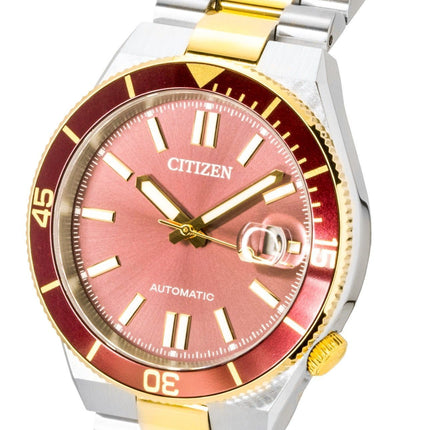 Citizen Tsuyosa Two Tone Stainless Steel Red Dial Automatic NJ0234-58X 100M Men's Watch