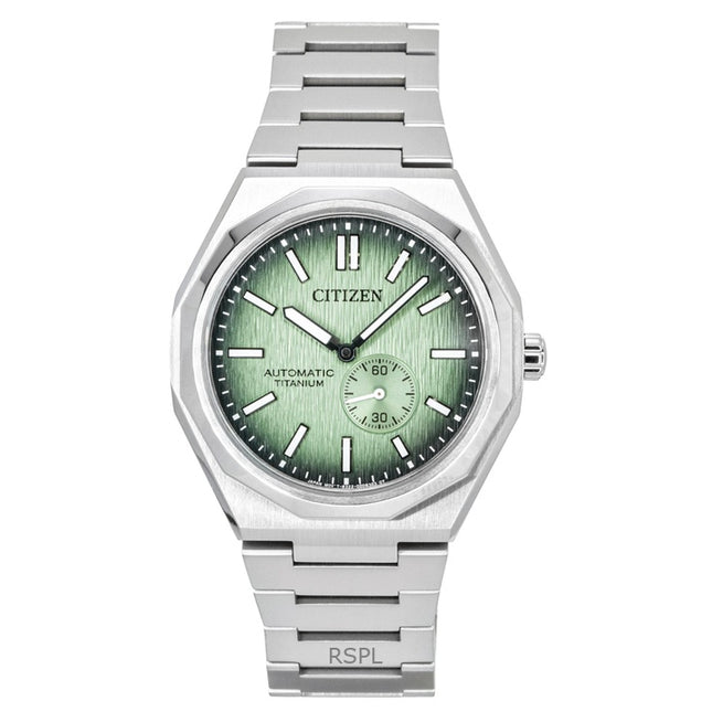 Citizen Zenshin 60 Super Titanium Green Dial Automatic NK5020-58X 100M Men's Watch