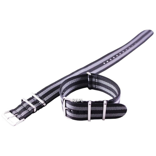 Ratio Grey And Black Nato Watch Strap 22mm