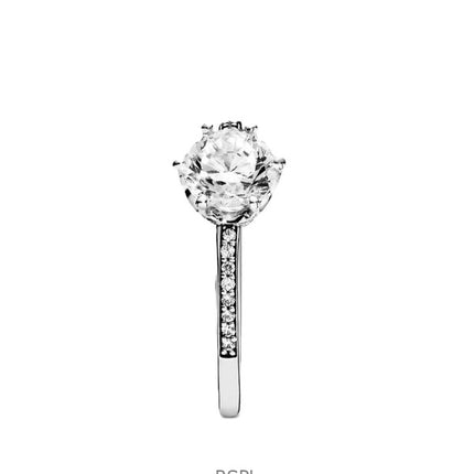 Pandora Sparkling Crown Solitaire Ring With Clear Cubic Zirconia P-198289CZ-54 For Women