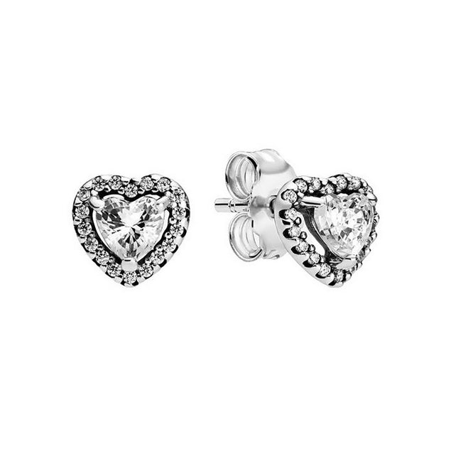 Pandora Elevated Heart Stud Earrings 298427C01 For Women