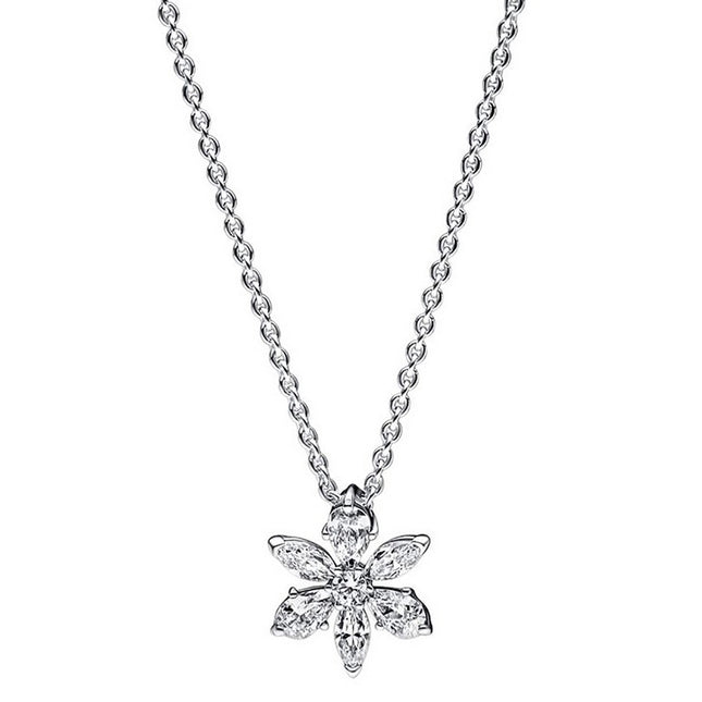 Pandora Sparkling Herbarium Cluster Pendant Necklace 392387C01-45 For Women