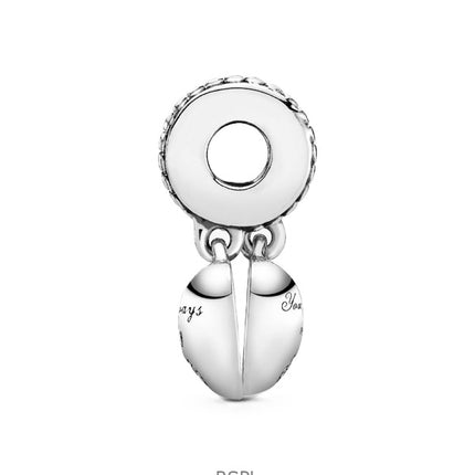 Pandora Mother And Daughter Hearts With Pink Enamel And Clear Cubic Zirconia P-792072EN40 For Women