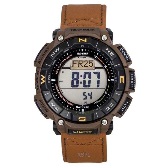 Casio Pro Trek Climber Line Digital Leather Strap Solar PRG-340L-5 100M Men's Watch