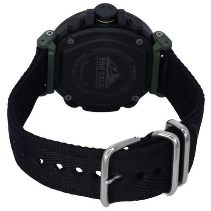 Casio ProTrek Analog Digital Bio Based Resin And Cloth Strap Green Dial Solar PRG-601YB-3 100M Men's Watch