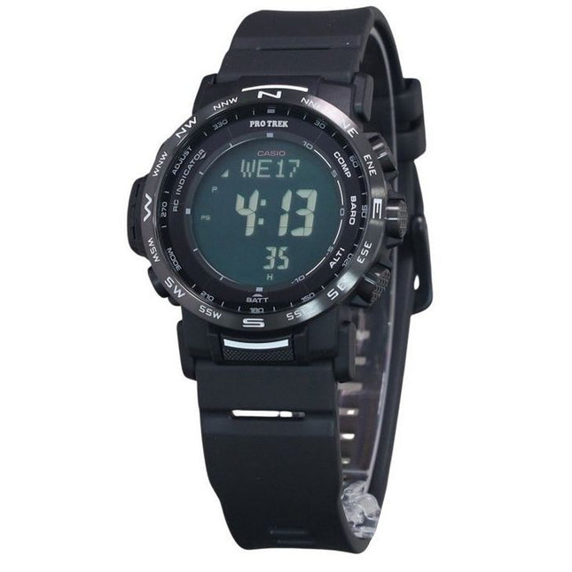 Casio Pro Trek Climber Digital Bio-Based Resin Strap Tough Solar PRW-35Y-1B 100M Men's Watch