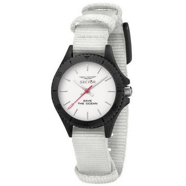 Sector Save The Ocean White Dial Recycle Pet Strap Quartz R3251539503 Women's Watch