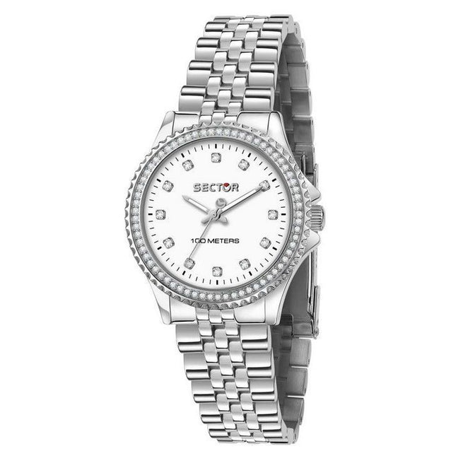 Sector 230 Just Time Crystal Accents White Dial Quartz R3253161538 100M Women's Watch