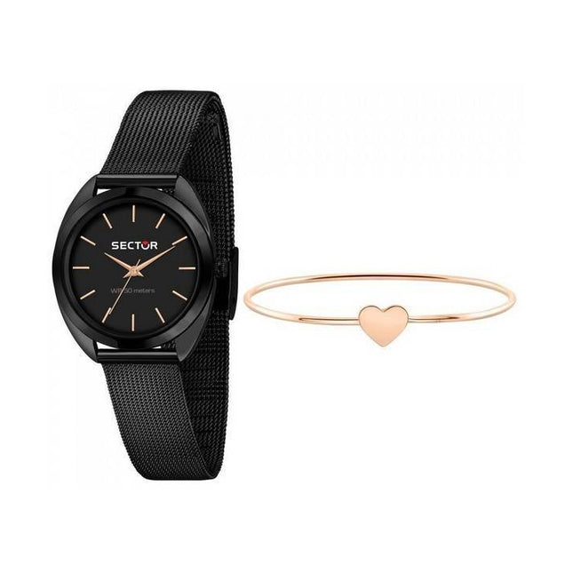 Sector 955 Black Matt Dial Stainless Steel Quartz R3253518514 Women's Watch