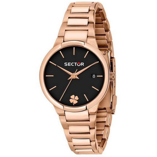 Sector 665 Black Dial Rose Gold Tone Stainless Steel Quartz R3253524503 Women's Watch