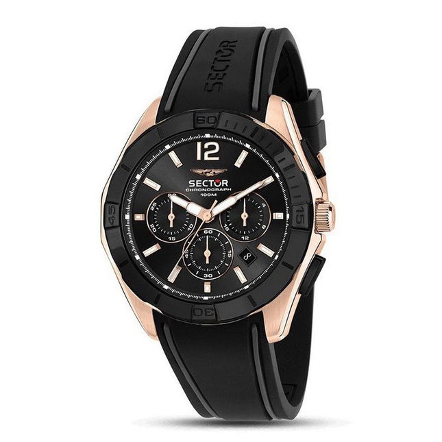 Sector 790 Chronograph Silicone Strap Black Dial Quartz R3271636001 100M Men's Watch