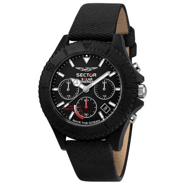 Sector Save The Ocean Chronograph Black Matt Dial Quartz R3271739002 Men's Watch