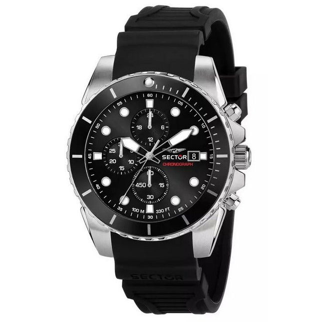 Sector 450 Chronograph Plastic Strap Black Dial Quartz R3271776011 100M Men's Watch