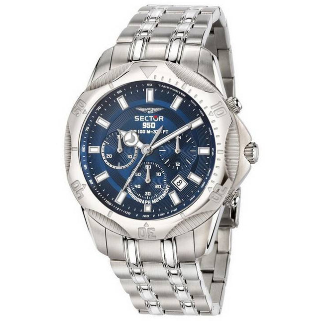 Sector 950 Chronograph Blue Sunray Dial Stainless Steel Quartz R3273981006 100M Men's Watch