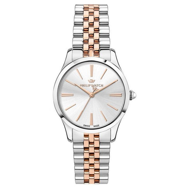 Philip Watch Grace Two Tone Stainless Steel White Dial Quartz R8253208515 100M Women's Watch