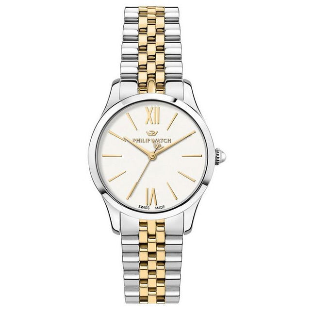Philip Watch Grace Two Tone Stainless Steel White Dial Quartz R8253208516 100M Women's Watch