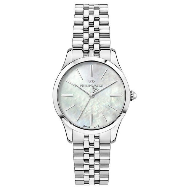 Philip Watch Grace Stainless Steel Mother Of Pearl Dial Quartz R8253208517 100M Women's Watch