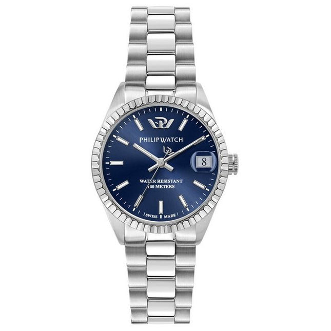 Philip Watch Caribe Urban Stainless Steel Blue Sunray Dial Quartz R8253597590 100M Women's Watch