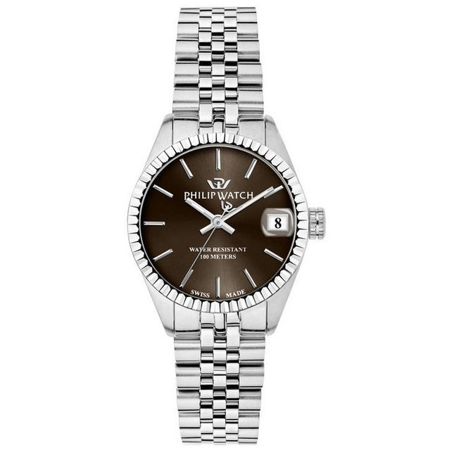 Philip Watch Caribe Urban Stainless Steel Brown Sunray Dial Quartz R8253597612 100M Women's Watch