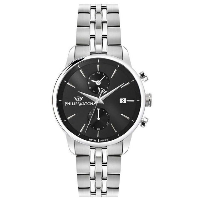Philip Watch Anniversary Chronograph Stainless Steel Black Dial Quartz R8273650002 100M Men's Watch