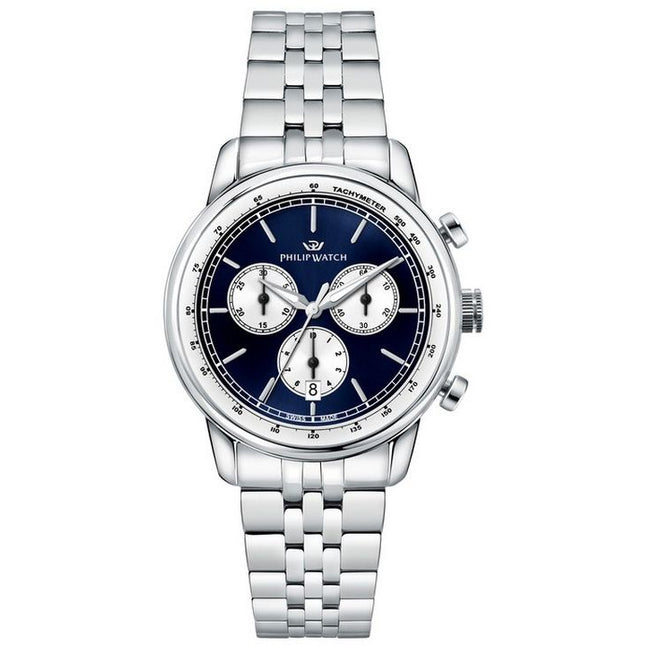 Philip Watch Anniversary Chronograph Stainless Steel Blue Dial Quartz R8273650004 100M Men's Watch