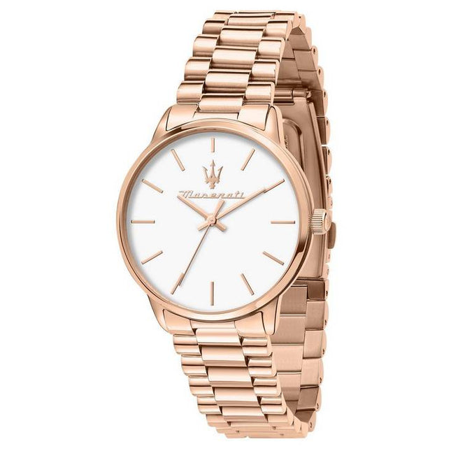 Maserati Royale Rose Gold Tone Stainless Steel White Dial Quartz R8853147506 Women's Watch