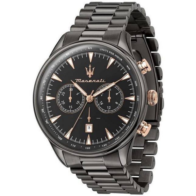Maserati Tradizione Chronograph Stainless Steel Black Dial Quartz R8873646001 100M Men's Watch