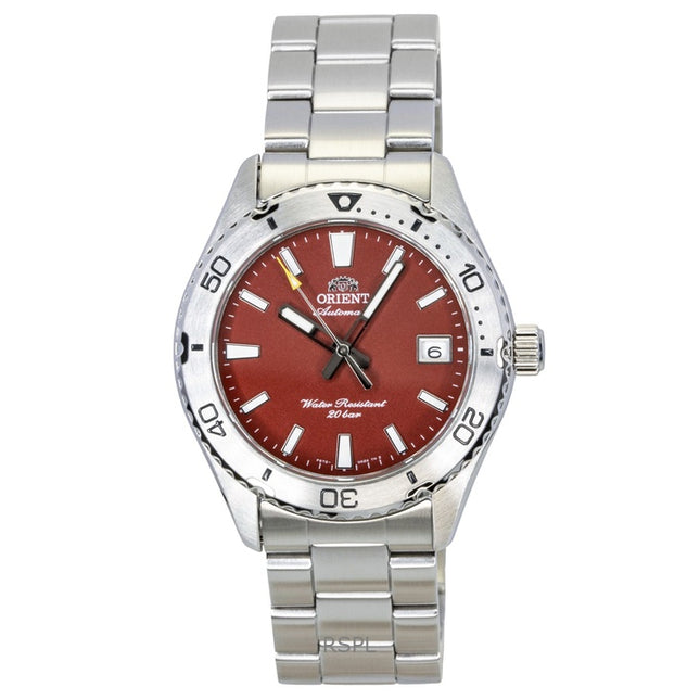 Orient Mako Stainless Steel Red Dial Automatic Diver's RA-AC0Q09R 200M Men's Watch