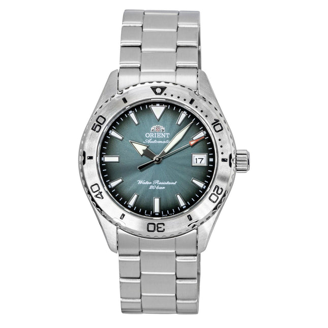 Orient Mako Sport Stainless Steel Green Dial Automatic Diver's RA-AC0Q13E 200M Men's Watch
