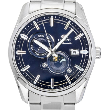 Orient Contemporary Stretto Sun And Moon Phase Navy Blue Dial Automatic RA-AK0315L Men's Watch