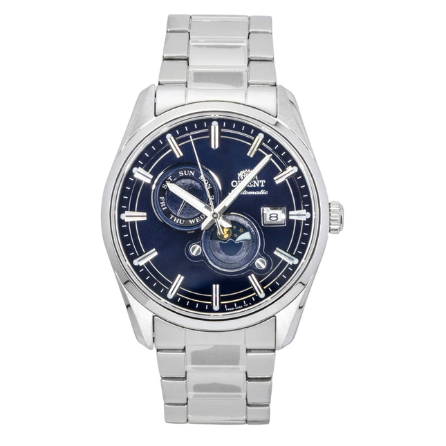 Orient Contemporary Stretto Sun And Moon Phase Navy Blue Dial Automatic RA-AK0315L Men's Watch