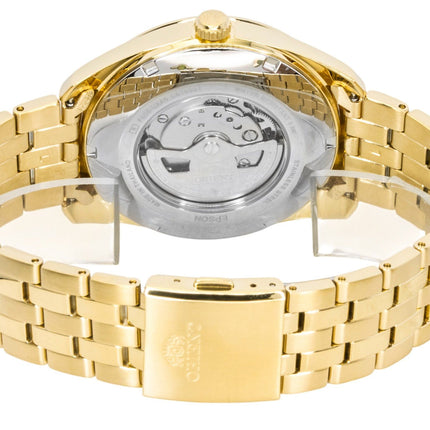 Orient Contemporary Multi Year Calendar Gold Tone Stainless Steel Champagne Dial Automatic RA-BA0001G00C Men's Watch