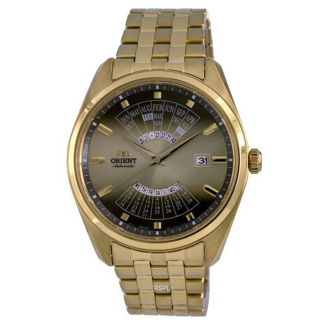 Orient Contemporary Multi Year Calendar Gold Tone Dial Automatic RA-BA0001G10B Men's Watch