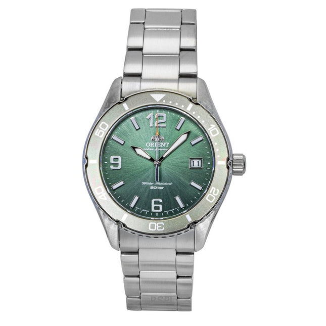 Orient Sport Stainless Steel Green Dial Solar Diver's RA-WJ0001E 200M Men's Watch