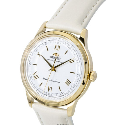 Orient Bambino Leather Strap White Dial Solar RA-WK0001S Men's Watch