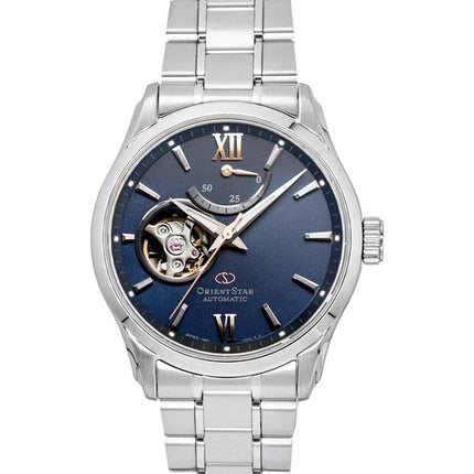 Orient Star Contemporary Limited Edition Stainless Steel Blue Grey Open Heart Dial Automatic RE-AT0021L 100M Men's Watch