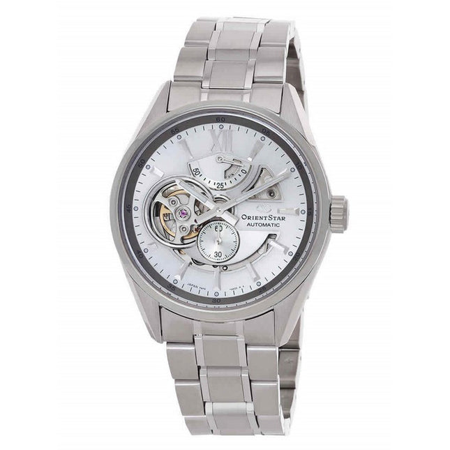 Orient Star Contemporary Stainless Steel Skeleton Silver Dial Automatic RE-AV0125S00B 100M Men's Watch