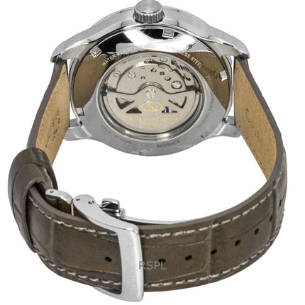 Orient Star Contemporary Leather Strap Open Heart Champagne Dial Automatic RE-AV0B10G 100M Men's Watch